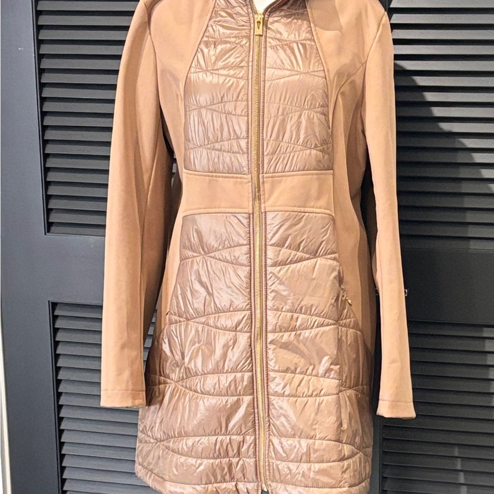 Women's Tan Quilted Jacket